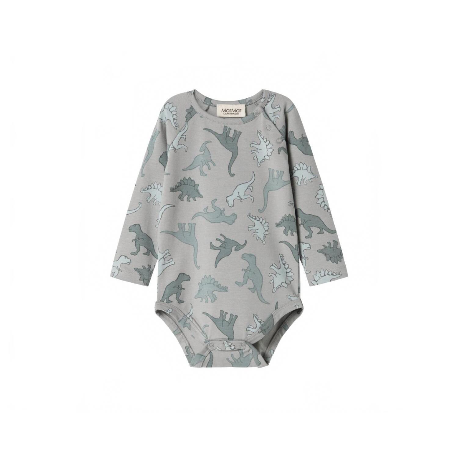 New Marmar Copenhagen Boy's Dino Jungle Bo Onesie In Grey